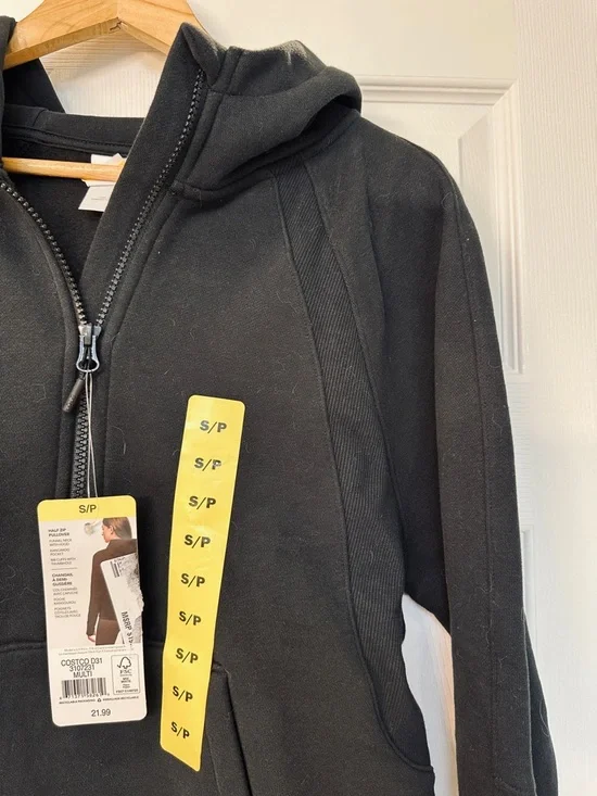 Lolé Black Half-Zip Oversized Hoodie - Picture 3 of 3